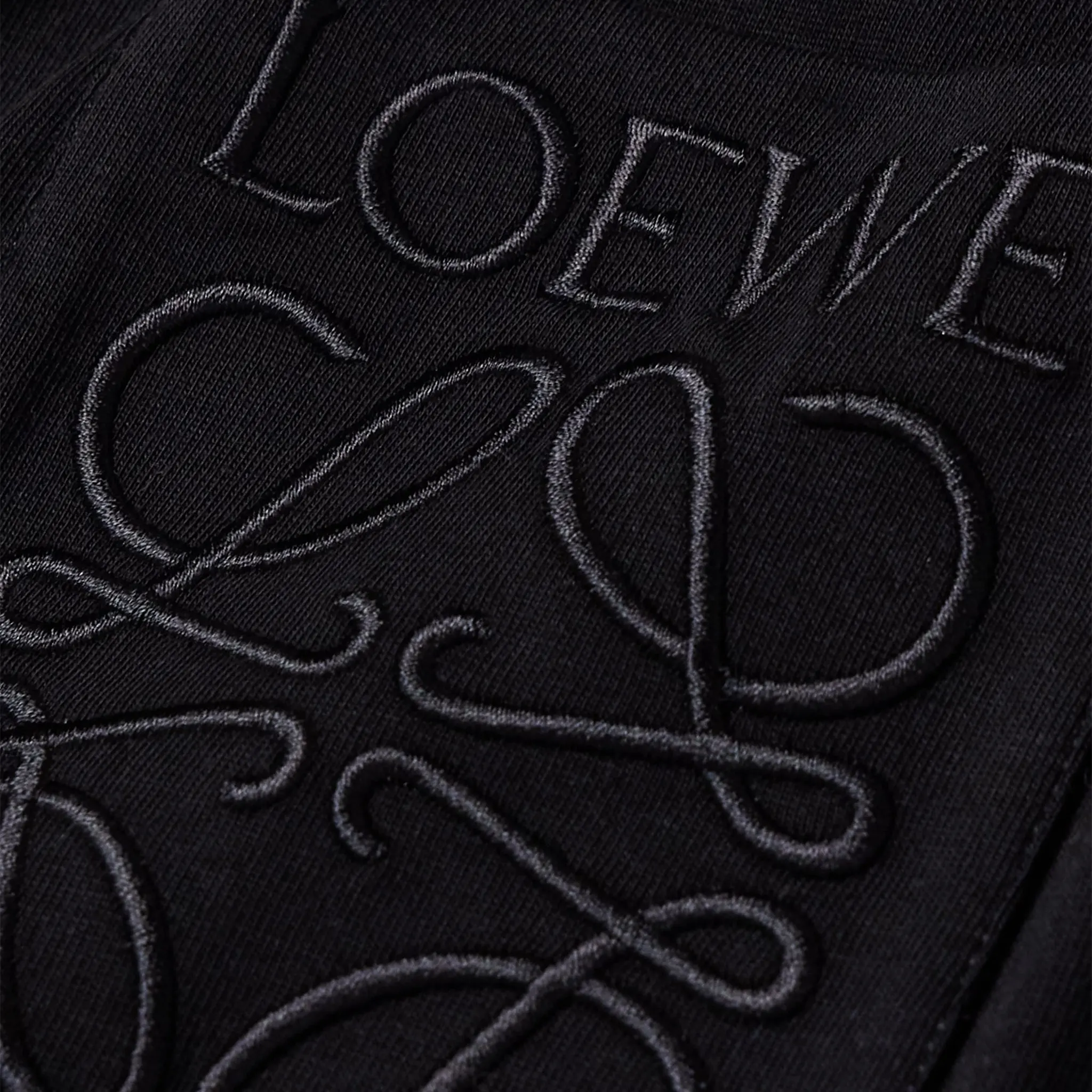 Detailed Logo View of Loewe Relaxed Fit Black T Shirt H526Y22XBC 1100